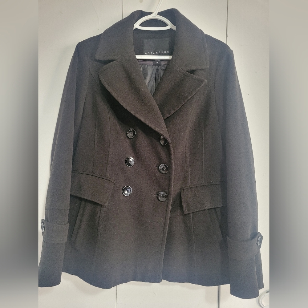 Attention  Black PeaCoat